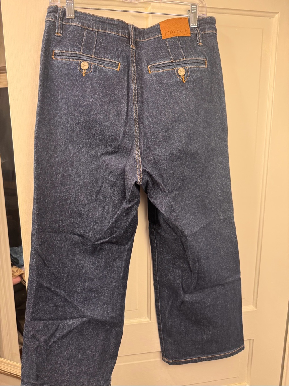 Judy Blue Dark Wash Wide Leg Jeans - Picture 2 of 3
